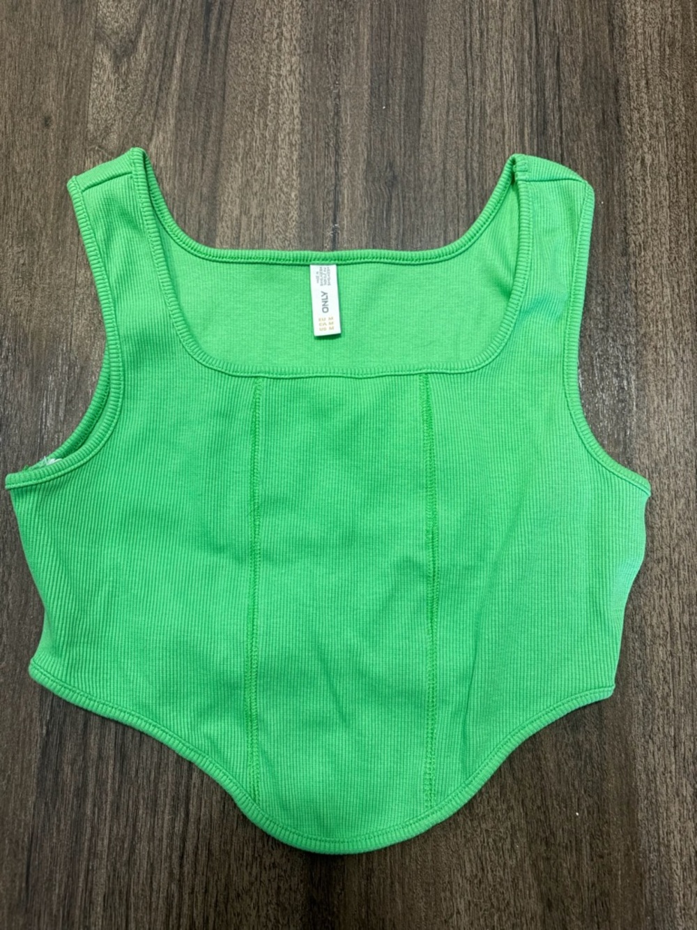 ONLY Neon Green Ribbed Crop Top
